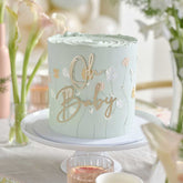 oh-baby-gold-metal-baby-shower-cake-charm|FLB-104|Luck and Luck| 1